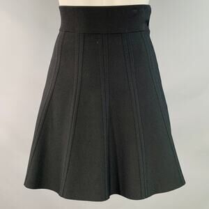 TED BAKER Size S Black Viscose Blend A-Line Above Knee Skirt